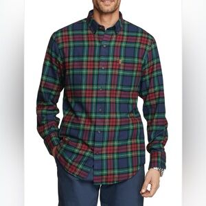 Izod Flannel Button Down Long Sleeve Plaid Shirt - Size XL